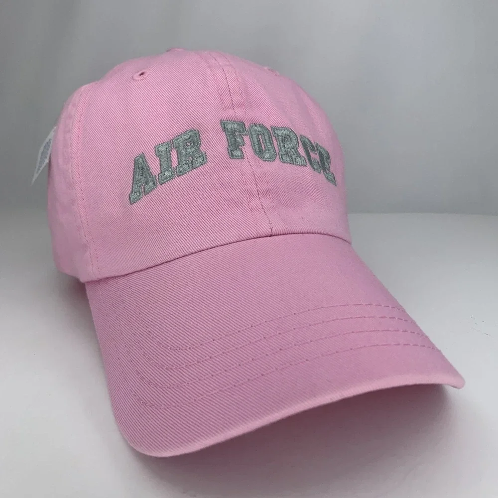 U.S. Air Force Hat Women's USAF Pink Embroidered Strapback Baseball Cap w/ Tag